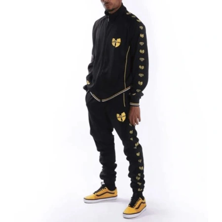 Pelle Pelle Men Black Printed Tracksuit