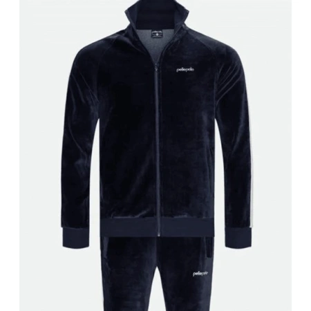 Pelle Pelle Navy Blue Velvet Tracksuit