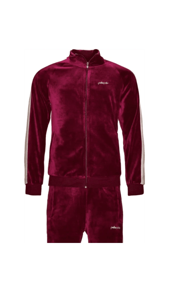 Pelle Pelle Red White Velvet Tracksuit | Men & Women
