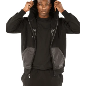 Best Pelle Pelle Men Black MB Tracksuit | Nylon & Wool