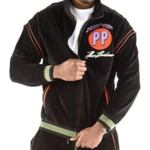 Pelle Pelle Black Orange Stripes Tracksuit | Men Tracksuit