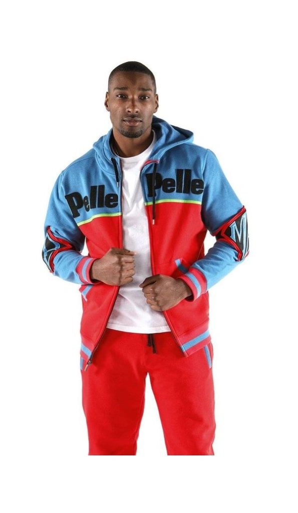 Bold Pelle Pelle Red Blue MB Wool Tracksuit | Men Tracksuit