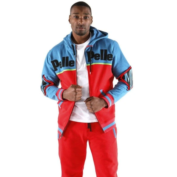 Bold Pelle Pelle Red Blue MB Wool Tracksuit