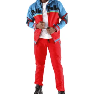 Bold Pelle Pelle Red Blue MB Wool Tracksuit | Men Tracksuit view 3