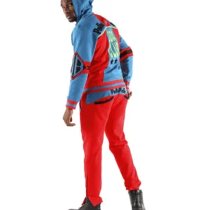 Bold Pelle Pelle Red Blue MB Wool Tracksuit | Men Tracksuit view 4