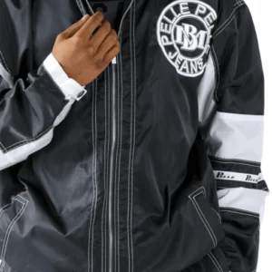 Pelle Pelle Men MB Jeans Nylon Tracksuit | Black Tracksuit view 4