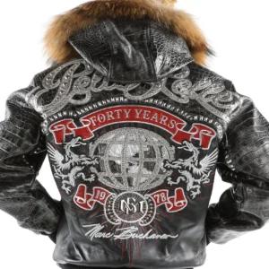 Pelle Pelle Black World Tour MB Jacket | Fur Hood Jacket view 2