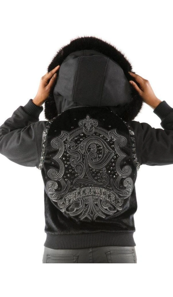 Pelle Pelle Black Winged Wool Hood Jacket | Women Jacket