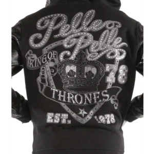 Pelle Pelle Black King Of Thrones Jacket | Hood Jacket view 4