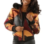 Pelle Pelle Women Abstract Fur Hood Jacket