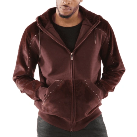 Pelle Pelle Maroon Ornate Wool Jacket