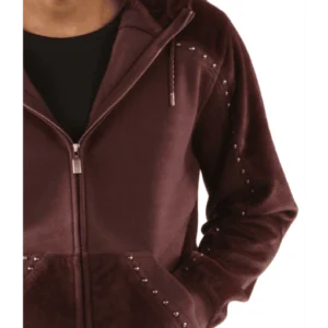 Pelle Pelle Maroon Ornate Wool Jacket | Hood Jacket view 3