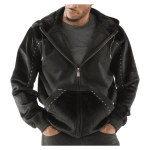 Pelle Pelle Men Black Ornate Wool Jacket