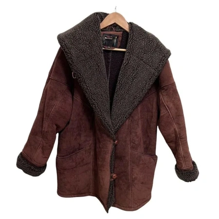 Pelle Pelle Sherpa Maroon Wool Coat