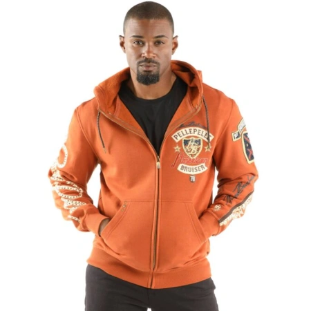 Pelle Pelle Orange American Bruiser Jacket