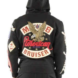 Pelle Pelle Black American Bruiser Jacket | Wool Jacket