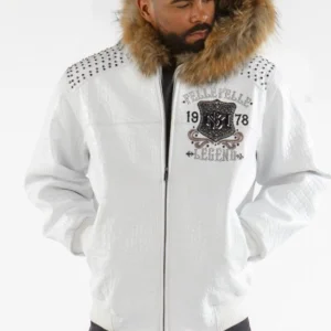 Pelle Pelle Men Freecrack MB White Jacket | Leather Jacket view 1