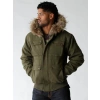 Pelle Pelle Men Green Fur Hood Jacket