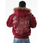 Pelle Pelle Men Red Studded Wool Jacket