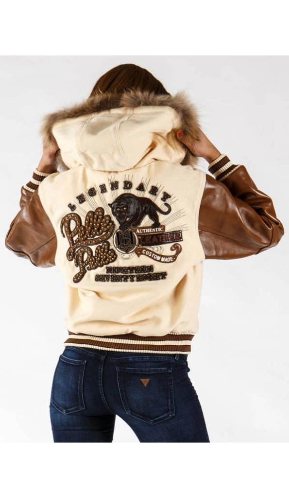 Pelle Pelle Women Cream Legendary Jacket | Fur Hood Jacket