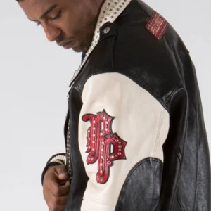 Pelle Pelle Men Cream Biker Studded Jacket | Leather Jacket view 2