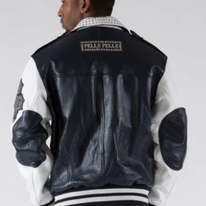 Pelle Pelle Men White Biker Studded Jacket | Leather Jacket view 2