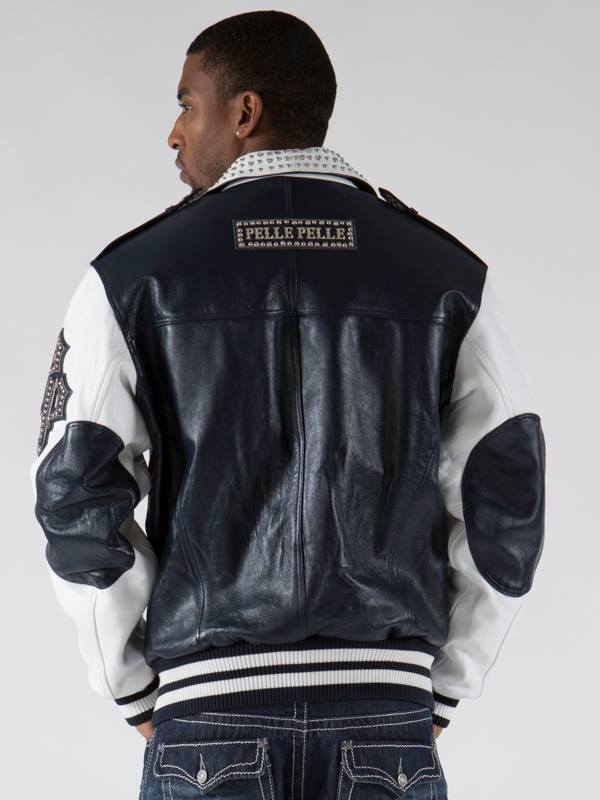 Pelle Pelle Men White Biker Studded Jacket | Leather Jacket view 2