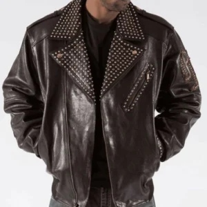 Pelle Pelle Dark Brown Men Biker Jacket | Leather Jacket