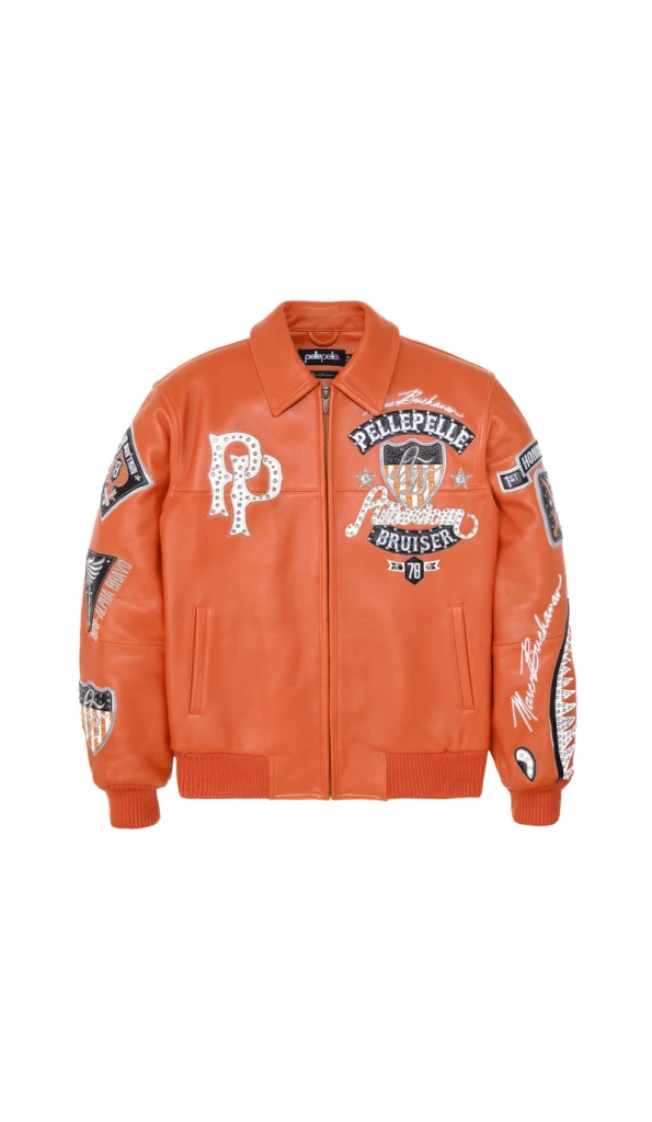 Pelle Pelle American Bruiser Orange Jacket | Leather Jacket