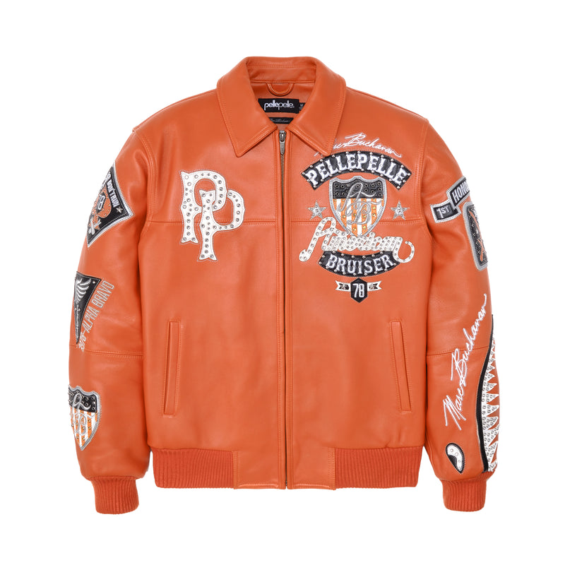 Pelle Pelle American Bruiser Orange Jacket | Leather Jacket view 1