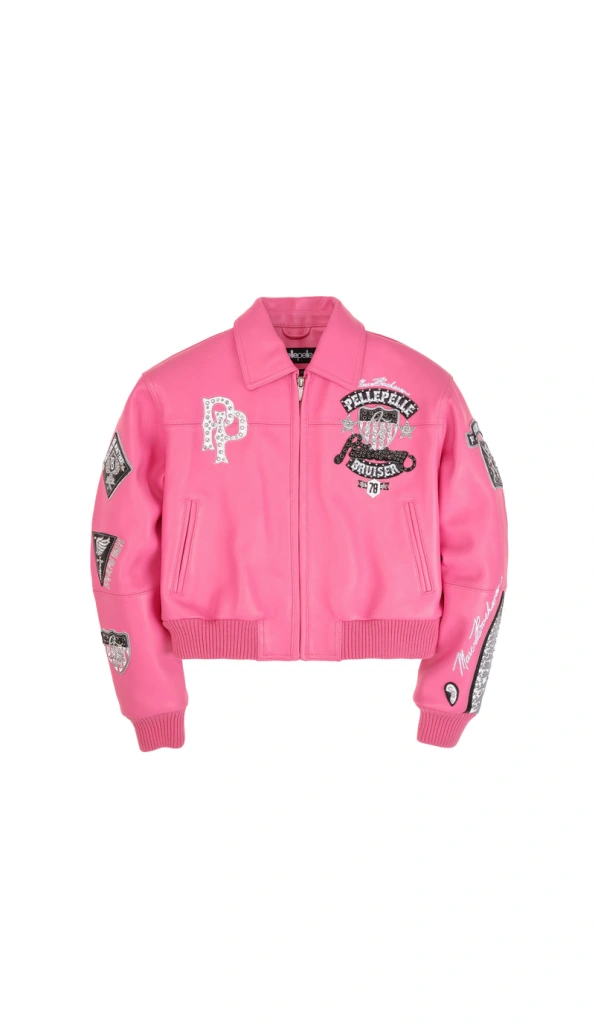 Pelle Pelle American Bruiser Pink Crop Jacket | Women Jacket