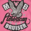 Pelle Pelle American Bruiser Pink Crop Jacket