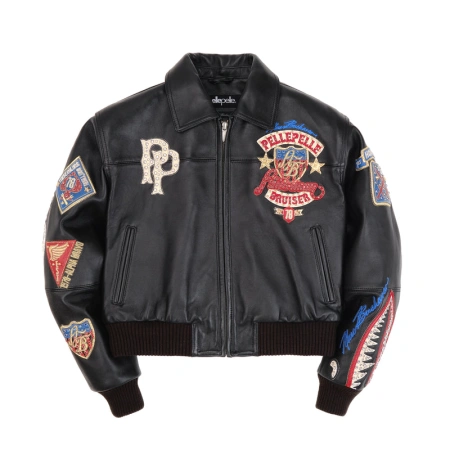 Pelle Pelle American Bruiser Black Crop Jacket