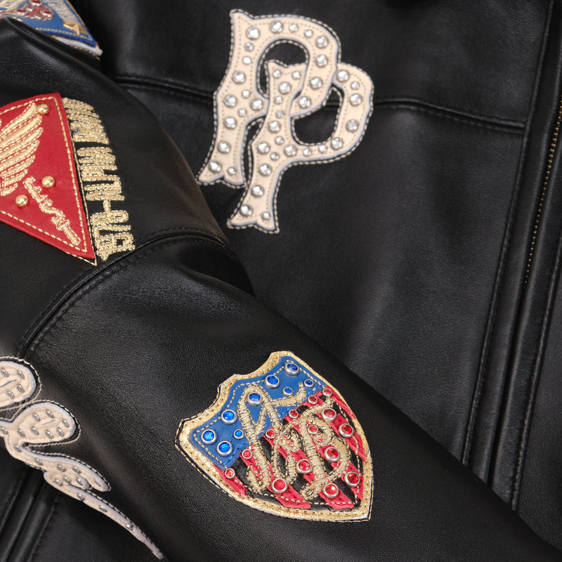 Pelle Pelle American Bruiser Black Crop Jacket | MB Jacket view 7