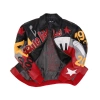 Pelle Pelle Hip Hop Red Black Leather Jacket