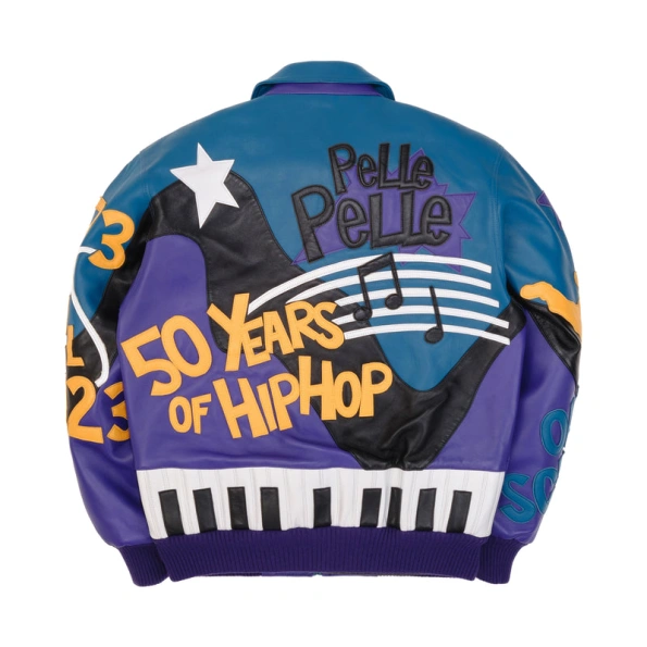 Pelle Pelle HipHop Blue Purple Leather Jacket