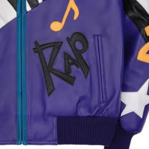 Pelle Pelle HipHop Blue Purple Leather Jacket view 7