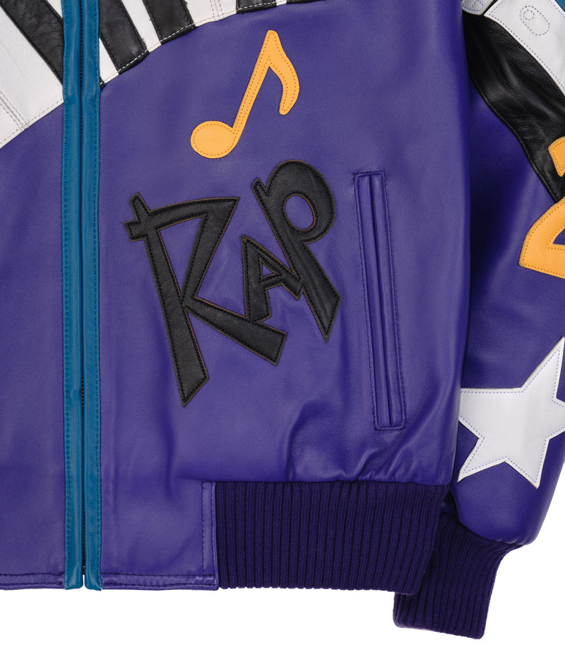 Pelle Pelle HipHop Blue Purple Leather Jacket view 7