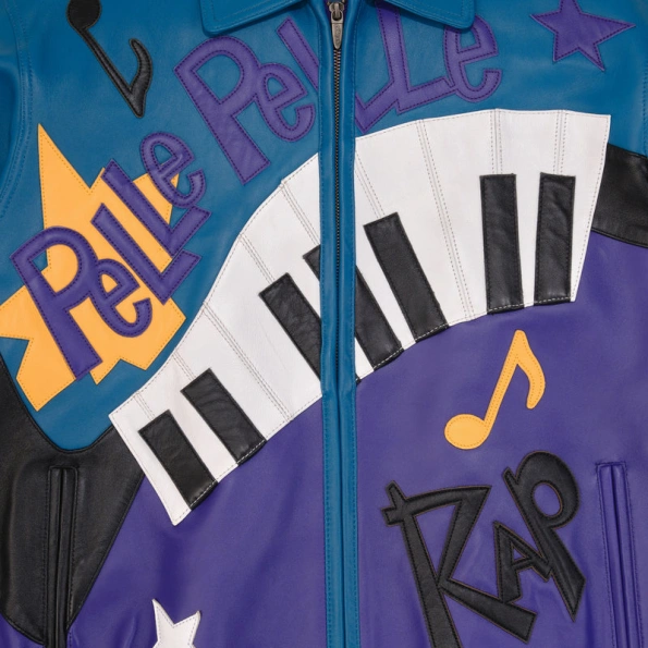 Pelle Pelle HipHop Blue Purple Leather Jacket