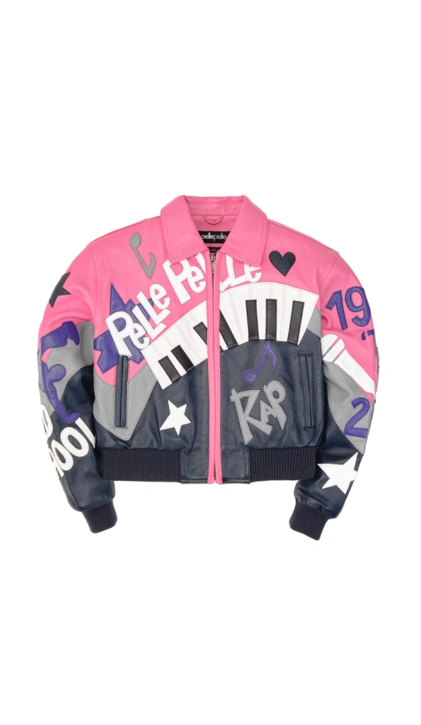 Pelle Pelle HipHop Pink Crop Leather Jacket | Women Jacket