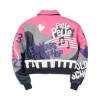 Pelle Pelle HipHop Pink Crop Leather Jacket