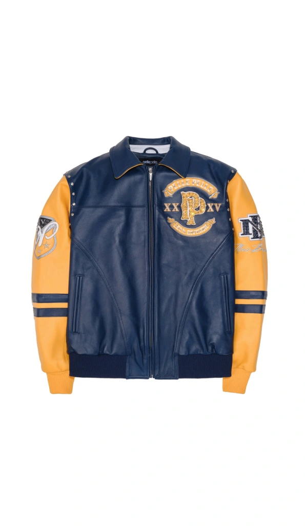 Pelle Pelle Panther Navy Blue Leather Jacket