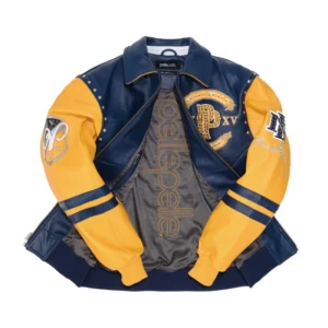 Pelle Pelle Panther Navy Blue Leather Jacket view 3