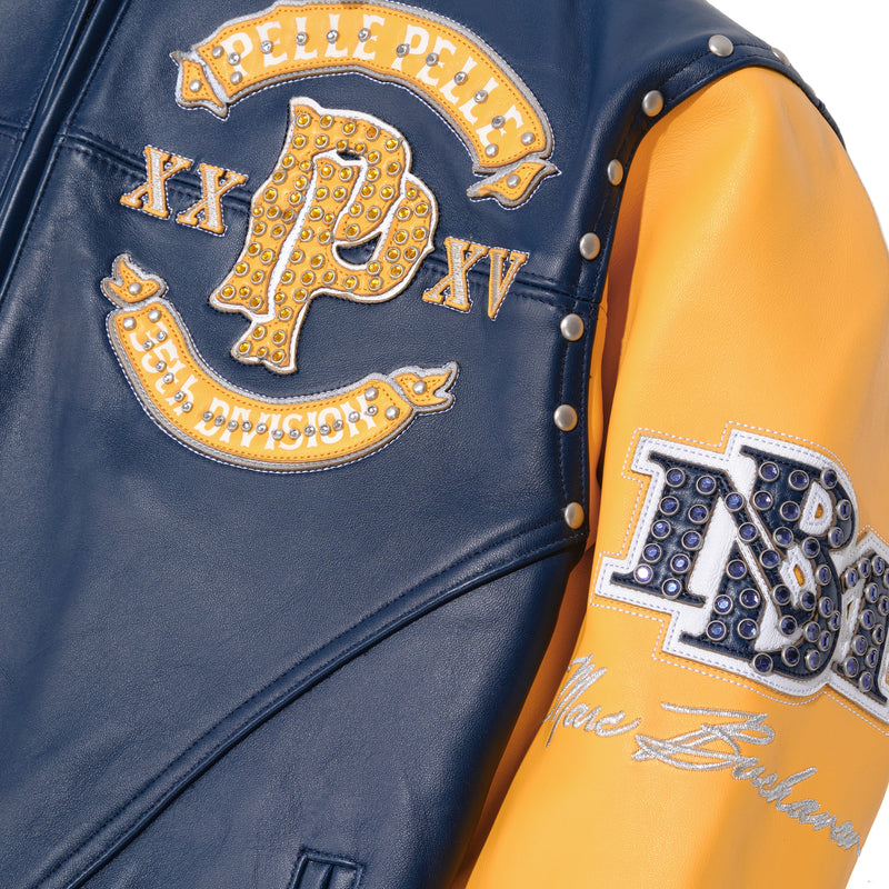 Pelle Pelle Panther Navy Blue Leather Jacket view 6