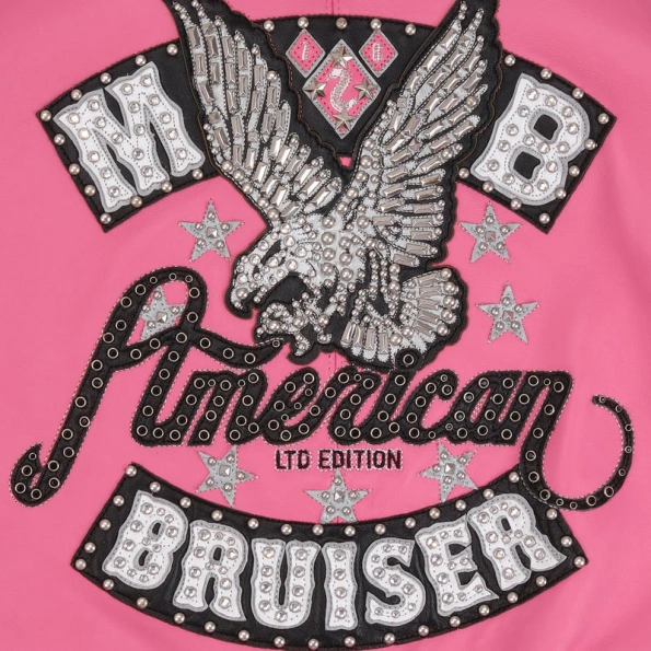 Pelle Pelle American Bruiser Pink Crop Leather Jacket