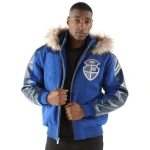 Pelle Pelle Men Blue MB Fur Hood Jacket