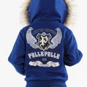 Pelle Pelle Blue Legend Series Wool Jacket | Fur Hood Jacket view 2