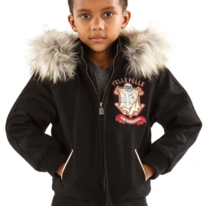 Pelle Pelle Black Kids Legend Series Jacket | Fur Hood