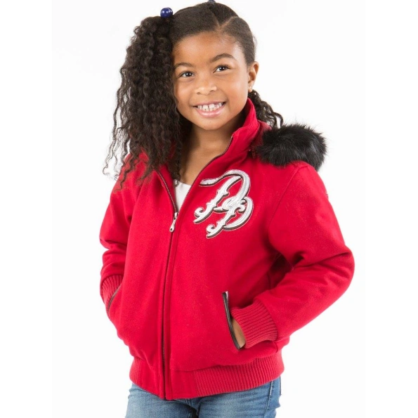 Kids fur hood jacket hotsell