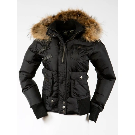 Pelle Pelle Black Fur Hood Winter Jacket